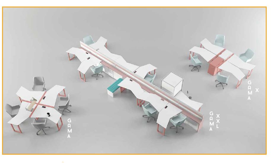 Работна станция GAMA 4x - 4 работни места - мостра