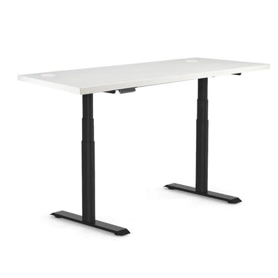 Височинно регулируемо бюро Elevate Desk | Цвят на основата: Черен | Плот 118x68x2.5 - Бял шагрен | Плот 138x68x2.5 - Бял шагрен | Плот 158x80x2.5 - Бял шагрен