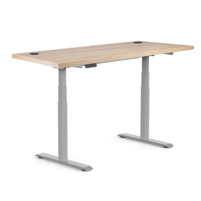 Височинно регулируемо бюро Elevate Desk | Цвят на основата: Сив | Плот 118x68x2.5 - Дъб Небраска натур | Плот 138x68x2.5 - Дъб Небраска натур | Плот 158x80x2.5 - Дъб Небраска натур