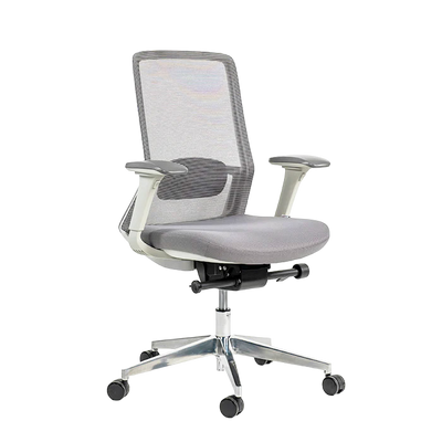 Ергономичен стол ChairPro Nexus White-Edition- Light Grey Seat