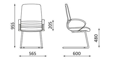 Посетителски стол MIRAGE STEEL CF/LB - черен - ChairPro