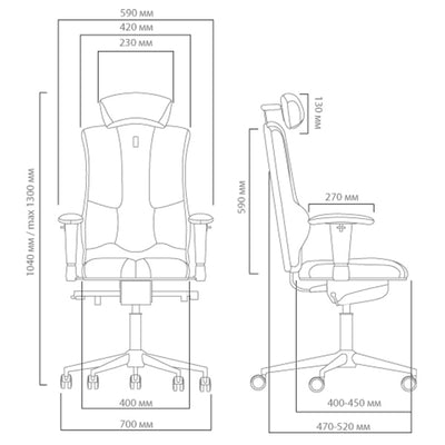 Ергономичен офис стол Kulik Elegance - дамаска, карамел - ChairPro